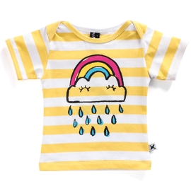 Minti S14 Baby Tee Sleepy Cloud Yellow Stripe